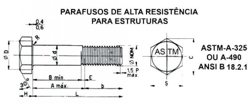 Orçamento de Parafuso Sextavado A325 Osasco - Parafuso Sextavado A325