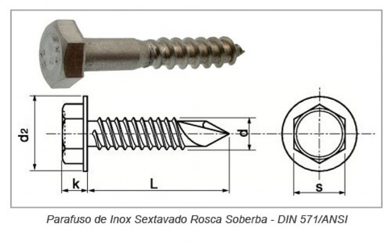 Parafusos Sextavados Rosca Soberba Preço Cotia - Parafusos Sextavado com Flange